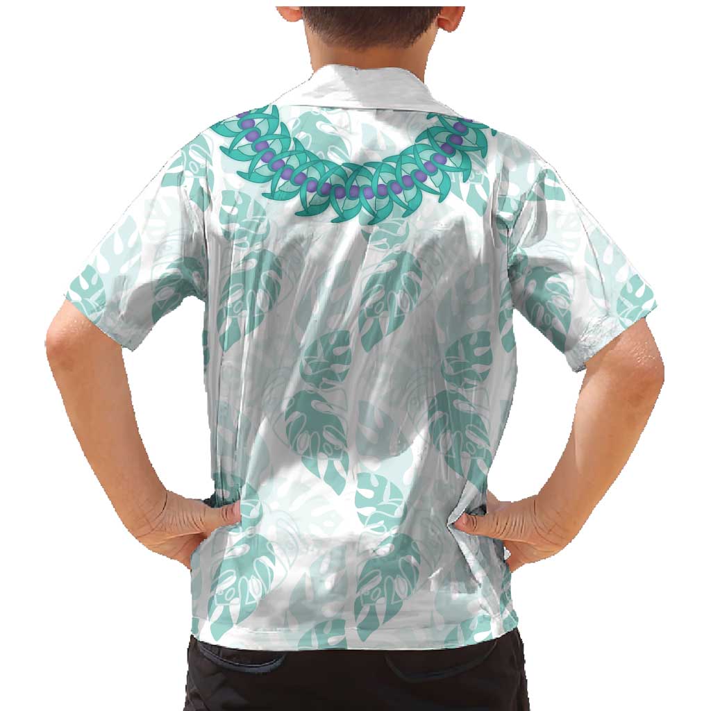 Jade Vine Lei Hawaii Family Matching Mermaid Dress and Hawaiian Shirt Aloha Seamless Tropical Leaves - Polynesian Pride