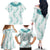 Jade Vine Lei Hawaii Family Matching Off The Shoulder Long Sleeve Dress and Hawaiian Shirt Aloha Seamless Tropical Leaves - Polynesian Pride