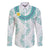 Jade Vine Lei Hawaii Family Matching Off The Shoulder Long Sleeve Dress and Hawaiian Shirt Aloha Seamless Tropical Leaves - Polynesian Pride