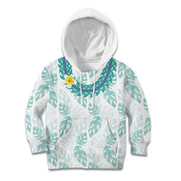 Jade Vine Lei Hawaii Kid Hoodie Aloha Seamless Tropical Leaves - Polynesian Pride