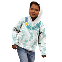 Jade Vine Lei Hawaii Kid Hoodie Aloha Seamless Tropical Leaves - Polynesian Pride