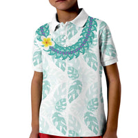 Jade Vine Lei Hawaii Kid Polo Shirt Aloha Seamless Tropical Leaves - Polynesian Pride