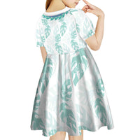 Jade Vine Lei Hawaii Kid Short Sleeve Dress Aloha Seamless Tropical Leaves - Polynesian Pride
