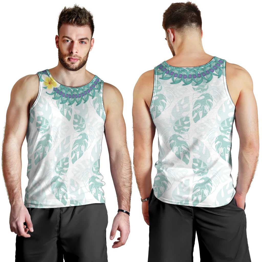 Jade Vine Lei Hawaii Men Tank Top Aloha Seamless Tropical Leaves - Polynesian Pride