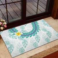Jade Vine Lei Hawaii Rubber Doormat Aloha Seamless Tropical Leaves - Polynesian Pride