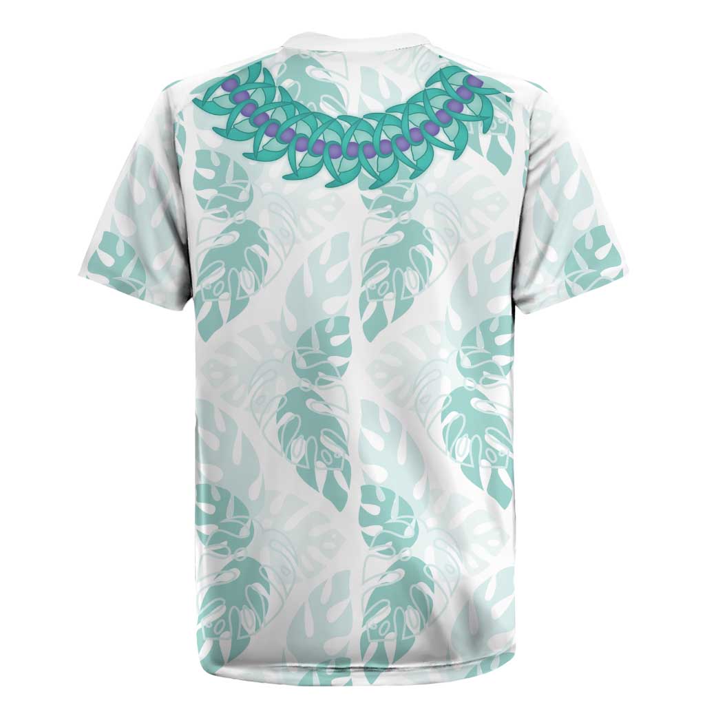 Jade Vine Lei Hawaii Rugby Jersey Aloha Seamless Tropical Leaves - Polynesian Pride