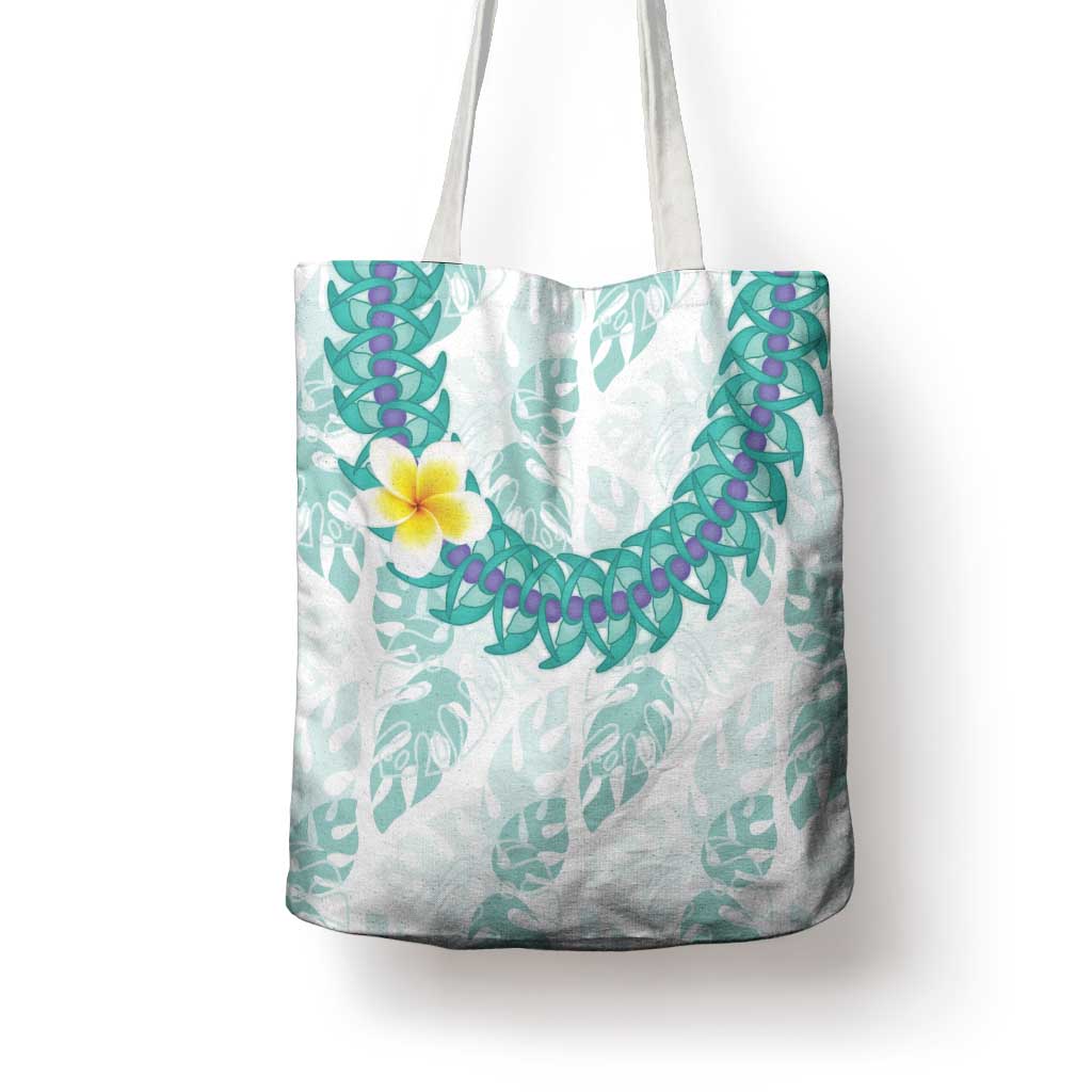 Jade Vine Lei Hawaii Tote Bag Aloha Seamless Tropical Leaves - Polynesian Pride