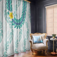 Jade Vine Lei Hawaii Window Curtain Aloha Seamless Tropical Leaves - Polynesian Pride