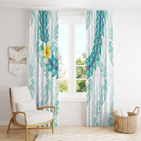 Jade Vine Lei Hawaii Window Curtain Aloha Seamless Tropical Leaves - Polynesian Pride