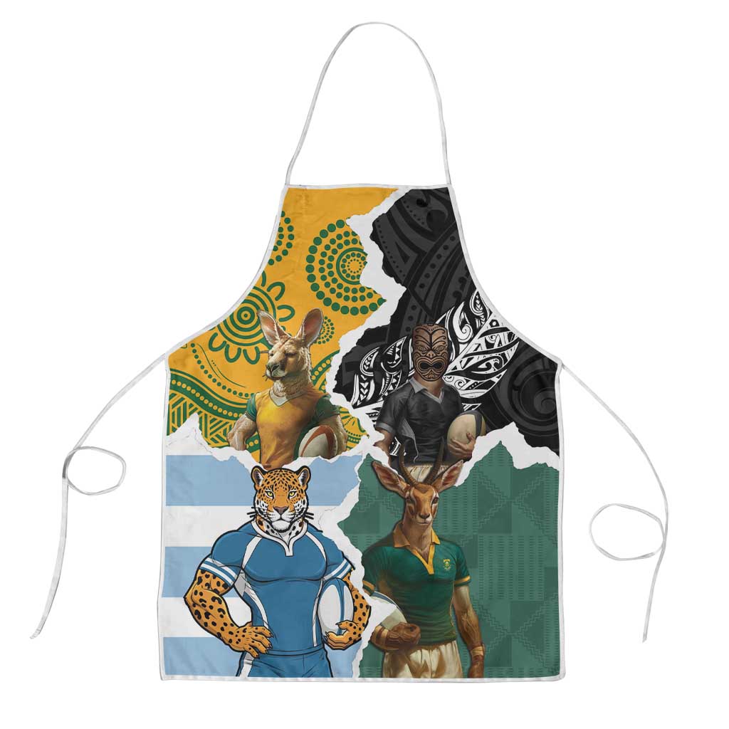 Rugby 2025 Championship Apron Southern Hemisphere Countries Mascots - Polynesian Pride