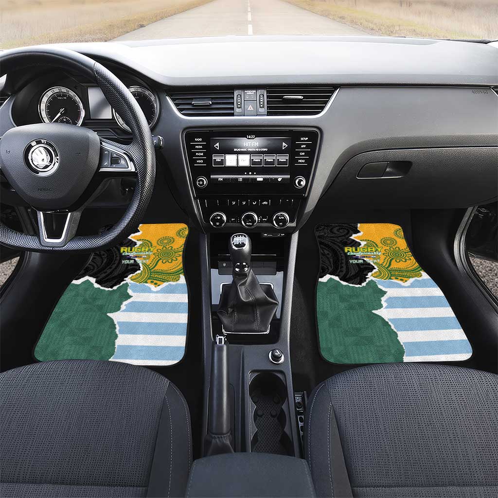 Rugby 2025 Championship Car Mats Southern Hemisphere Countries Mascots - Polynesian Pride