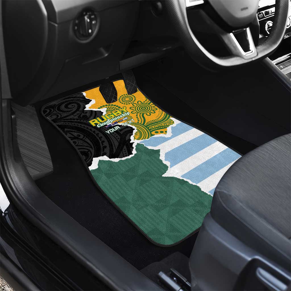 Rugby 2025 Championship Car Mats Southern Hemisphere Countries Mascots - Polynesian Pride