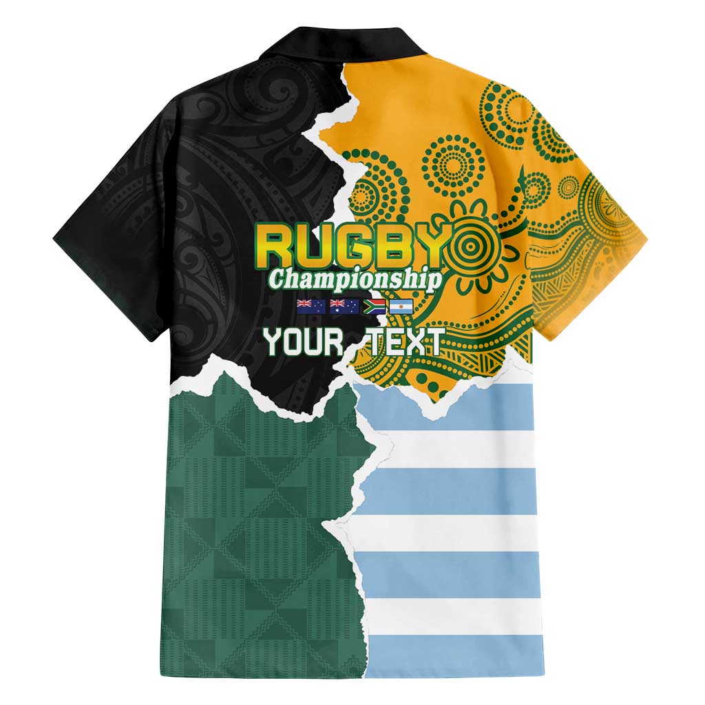 Personalised Rugby 2025 Championship Family Matching Tank Maxi Dress and Hawaiian Shirt Southern Hemisphere Countries Mascots - Polynesian Pride
