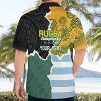 Personalised Rugby 2025 Championship Hawaiian Shirt Southern Hemisphere Countries Mascots - Polynesian Pride