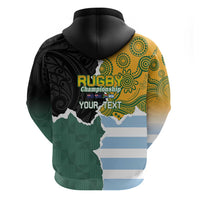 Personalised Rugby 2025 Championship Hoodie Southern Hemisphere Countries Mascots - Polynesian Pride