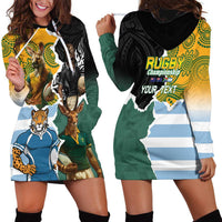 Personalised Rugby 2025 Championship Hoodie Dress Southern Hemisphere Countries Mascots - Polynesian Pride