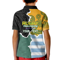 Personalised Rugby 2025 Championship Kid Polo Shirt Southern Hemisphere Countries Mascots - Polynesian Pride