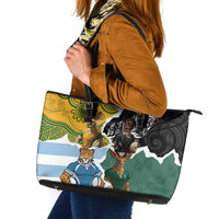 Rugby 2025 Championship Leather Tote Bag Southern Hemisphere Countries Mascots - Polynesian Pride
