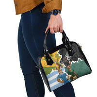 Rugby 2025 Championship Shoulder Handbag Southern Hemisphere Countries Mascots - Polynesian Pride