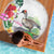 Aloha Hawaii Nene Goose Beach Blanket Tropical Flowers Watercolor Stylized - Polynesian Pride