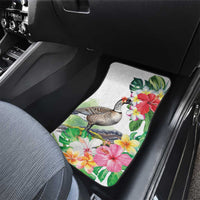 Aloha Hawaii Nene Goose Car Mats Tropical Flowers Watercolor Stylized - Polynesian Pride