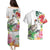 Aloha Hawaii Nene Goose Couples Matching Puletasi and Hawaiian Shirt Tropical Flowers Watercolor Stylized - Polynesian Pride