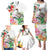 Aloha Hawaii Nene Goose Family Matching Puletasi and Hawaiian Shirt Tropical Flowers Watercolor Stylized - Polynesian Pride