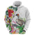 Aloha Hawaii Nene Goose Hoodie Tropical Flowers Watercolor Stylized - Polynesian Pride