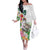 Aloha Hawaii Nene Goose Off The Shoulder Long Sleeve Dress Tropical Flowers Watercolor Stylized - Polynesian Pride