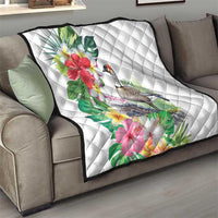 Aloha Hawaii Nene Goose Quilt Tropical Flowers Watercolor Stylized - Polynesian Pride
