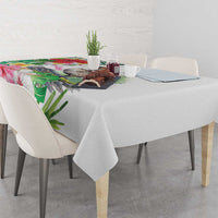 Aloha Hawaii Nene Goose Tablecloth Tropical Flowers Watercolor Stylized - Polynesian Pride