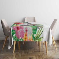 Aloha Hawaii Nene Goose Tablecloth Tropical Flowers Watercolor Stylized - Polynesian Pride
