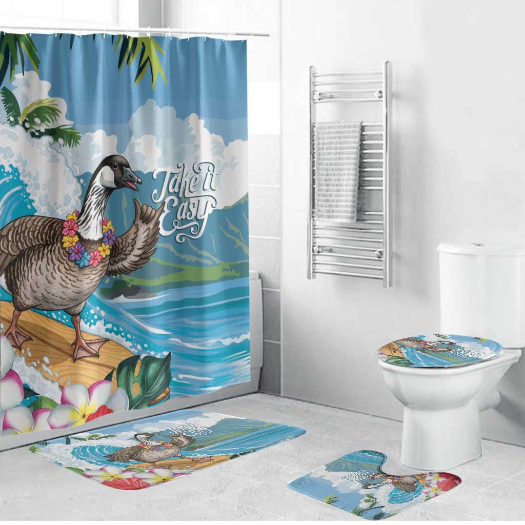 Aloha Hawaii Shaka Nene Goose Bathroom Set Surfing Take It Easy - Polynesian Pride