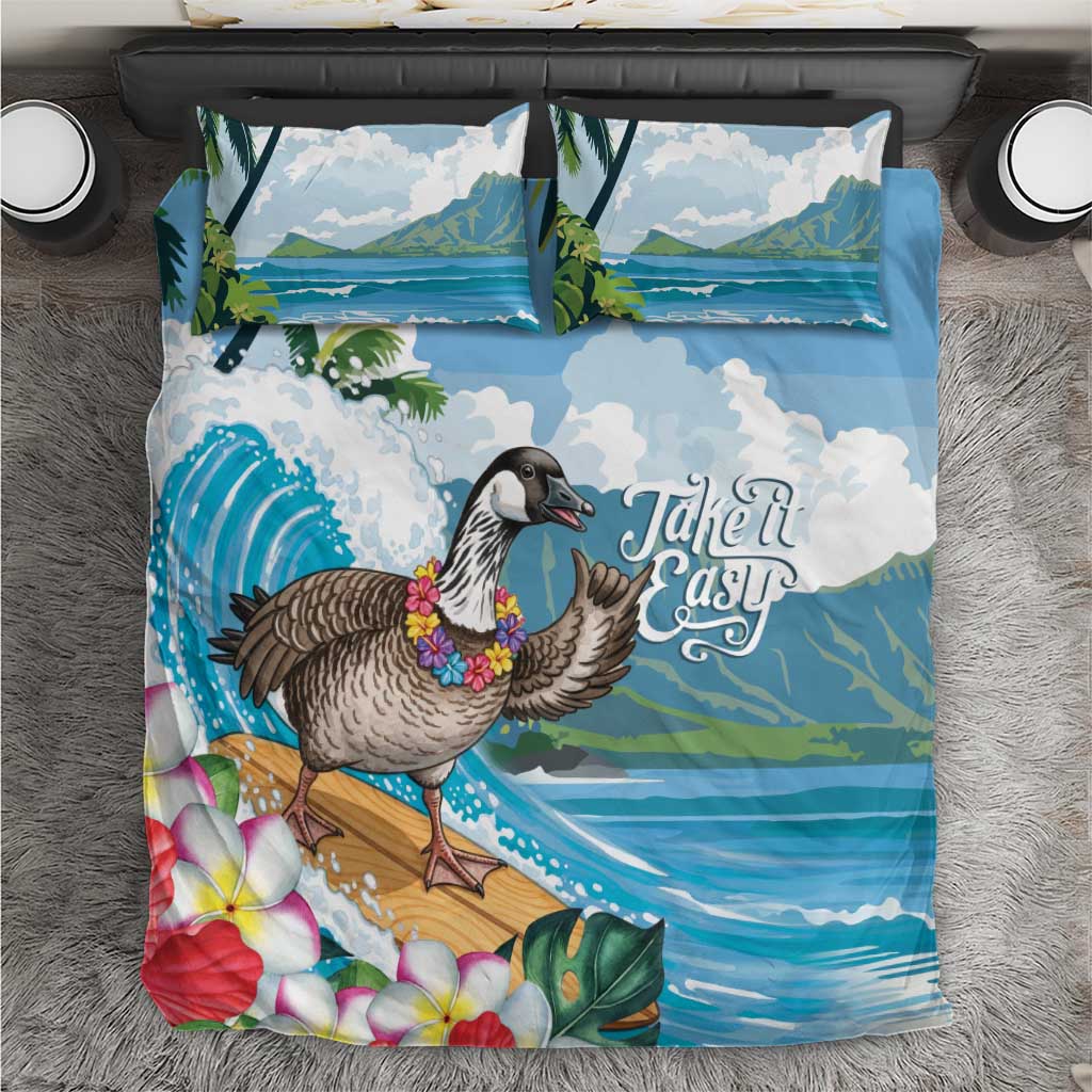 Aloha Hawaii Shaka Nene Goose Bedding Set Surfing Take It Easy - Polynesian Pride