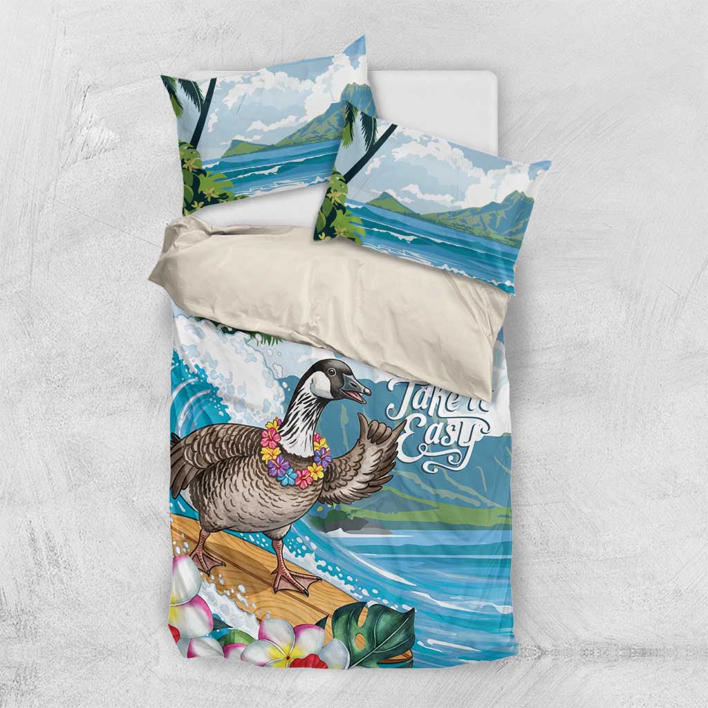 Aloha Hawaii Shaka Nene Goose Bedding Set Surfing Take It Easy - Polynesian Pride