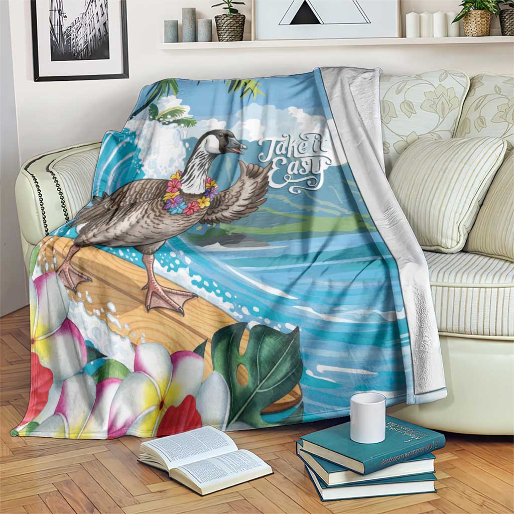 Aloha Hawaii Shaka Nene Goose Blanket Surfing Take It Easy - Polynesian Pride