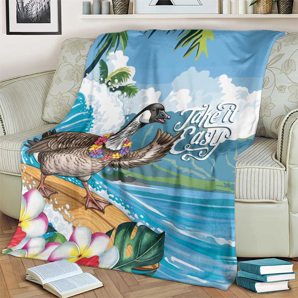 Aloha Hawaii Shaka Nene Goose Blanket Surfing Take It Easy - Polynesian Pride