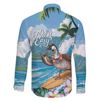 Aloha Hawaii Shaka Nene Goose Family Matching Off Shoulder Short Dress and Hawaiian Shirt Surfing Take It Easy LT14 - Polynesian Pride