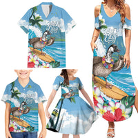 Aloha Hawaii Shaka Nene Goose Family Matching Summer Maxi Dress and Hawaiian Shirt Surfing Take It Easy LT14 - Polynesian Pride