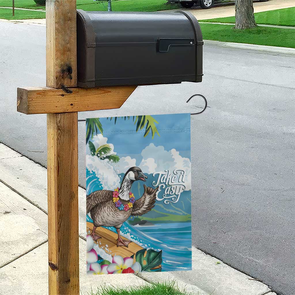 Aloha Hawaii Shaka Nene Goose Garden Flag Surfing Take It Easy - Polynesian Pride