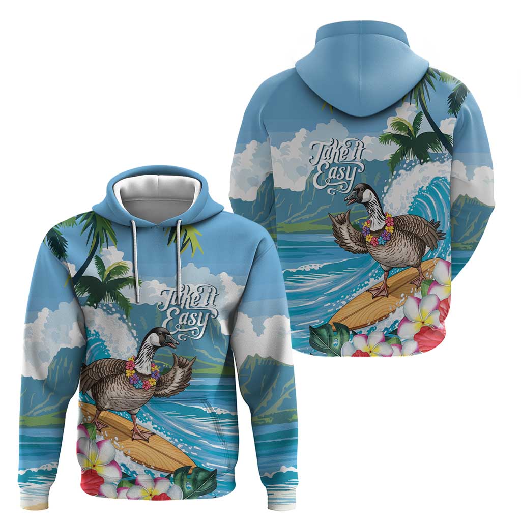 Aloha Hawaii Shaka Nene Goose Hoodie Surfing Take It Easy - Polynesian Pride