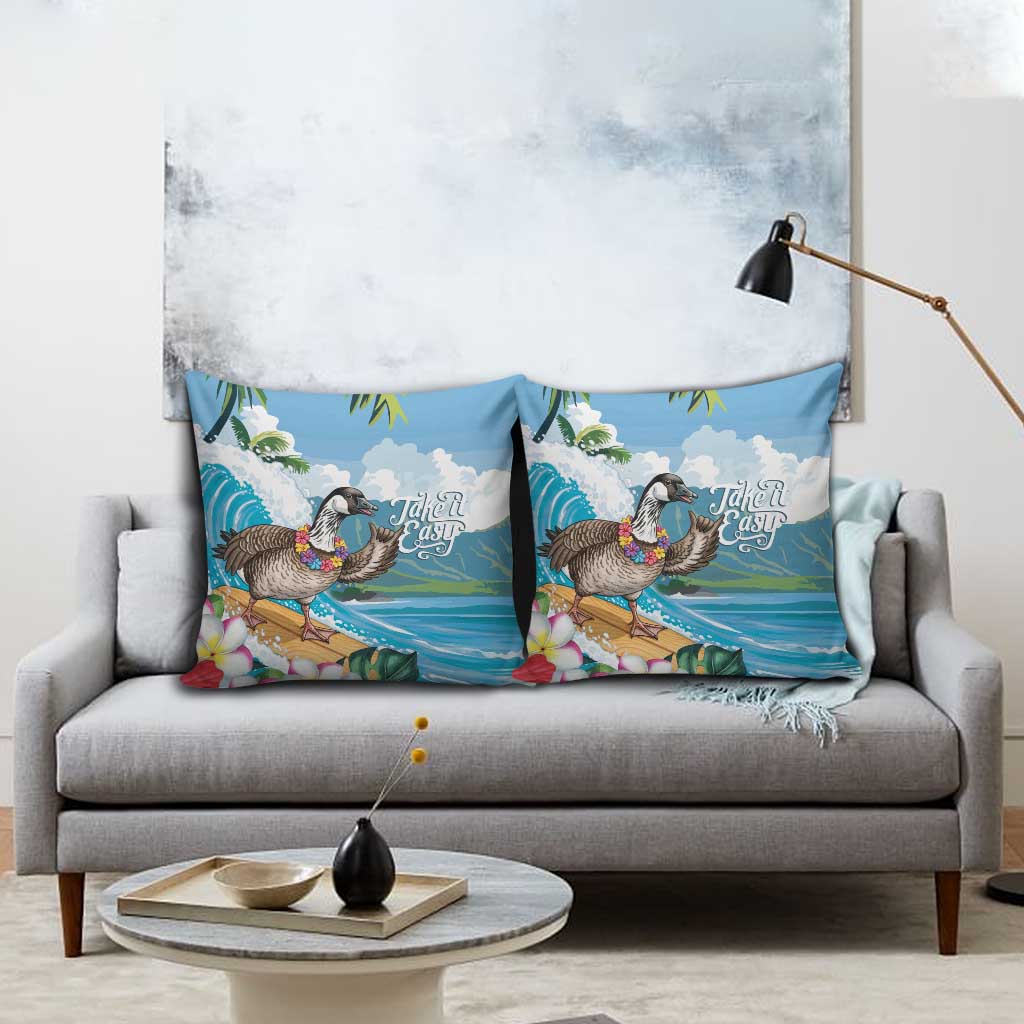 Aloha Hawaii Shaka Nene Goose Pillow Cover Surfing Take It Easy - Polynesian Pride