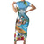 Aloha Hawaii Shaka Nene Goose Short Sleeve Bodycon Dress Surfing Take It Easy - Polynesian Pride
