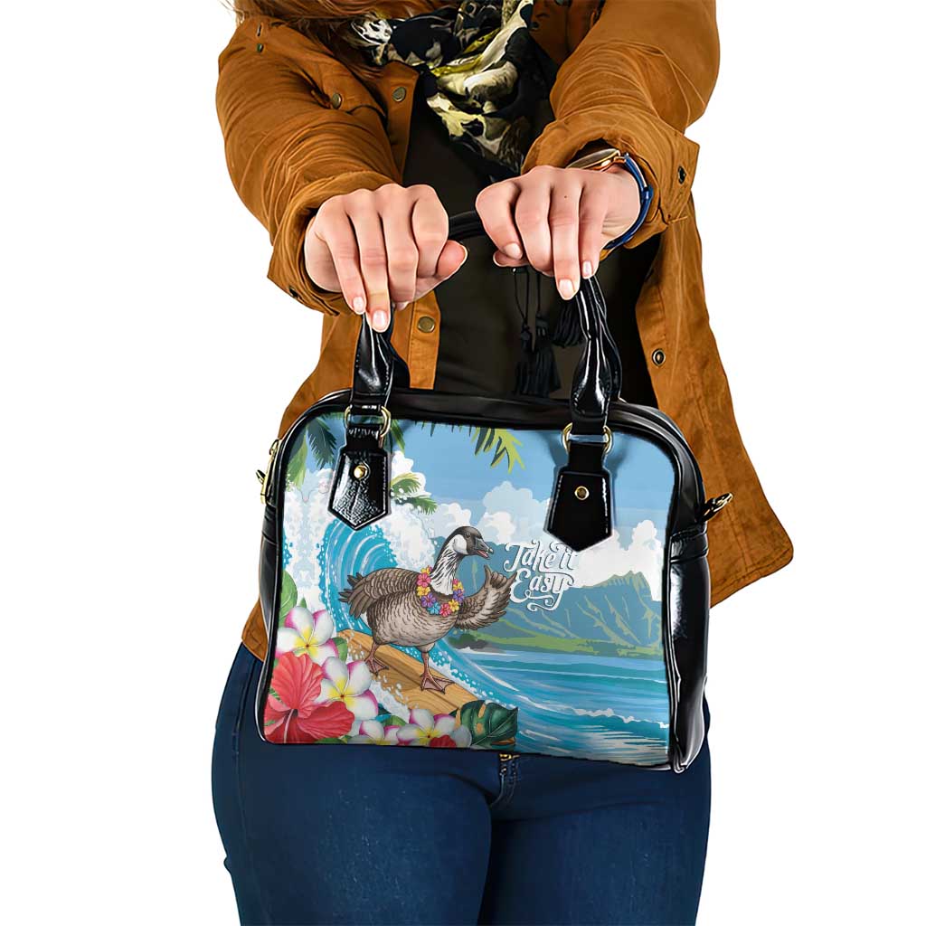 Aloha Hawaii Shaka Nene Goose Shoulder Handbag Surfing Take It Easy - Polynesian Pride