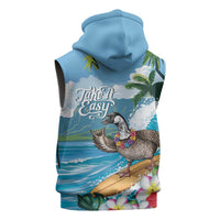 Aloha Hawaii Shaka Nene Goose Sleeveless Zip Hoodie Surfing Take It Easy - Polynesian Pride