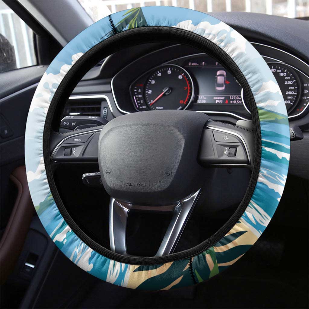 Aloha Hawaii Shaka Nene Goose Steering Wheel Cover Surfing Take It Easy - Polynesian Pride