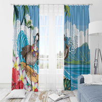 Aloha Hawaii Shaka Nene Goose Window Curtain Surfing Take It Easy - Polynesian Pride