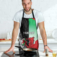 New Zealand and Wales Rugby Custom Apron Aotearoa All Black Combine Welsh Dragon - Polynesian Pride