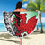 New Zealand and Wales Rugby Custom Beach Blanket Aotearoa All Black Combine Welsh Dragon - Polynesian Pride