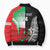 New Zealand and Wales Rugby Custom Bomber Puffer Jacket Aotearoa All Black Combine Welsh Dragon - Polynesian Pride